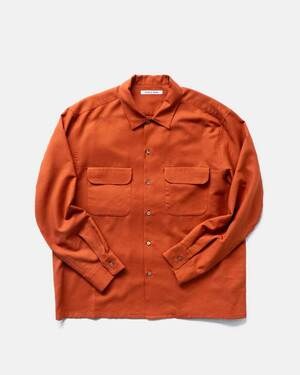FLAT COLLAR SHIRTS L/S -orange-