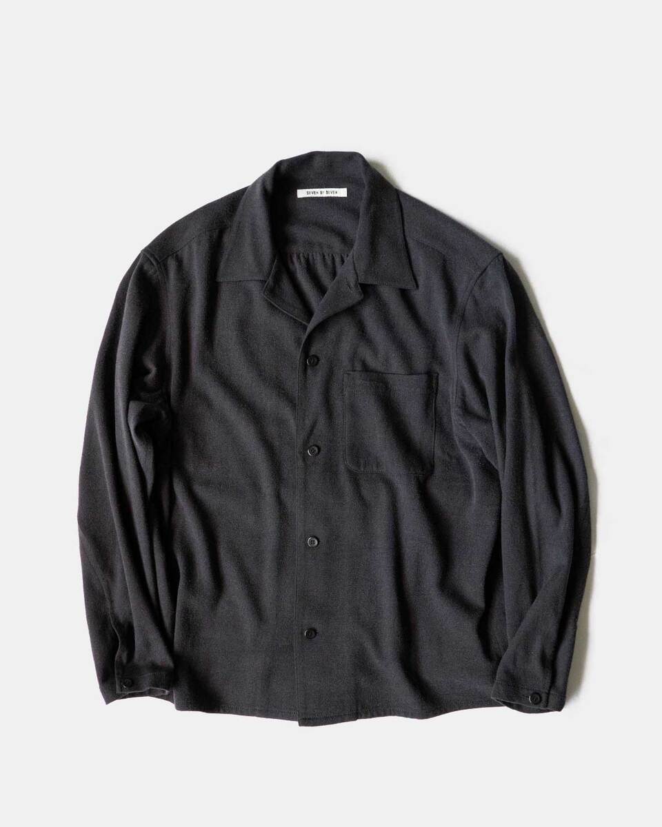 SHIRTS JACKET - Silk noil denim - 1