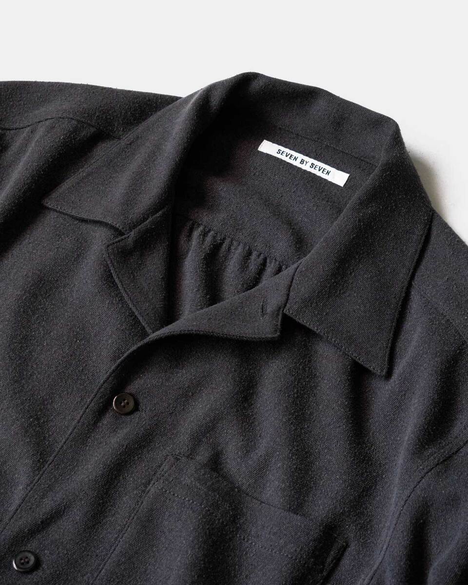 SHIRTS JACKET - Silk noil denim - - 画像2枚目