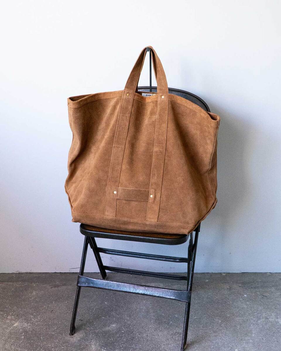 SEVEN BY SEVEN ( セブン バイ セブン ) LEATHER TOTE BAG -Cow split leather- "brown" 1