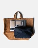 SEVEN BY SEVEN ( セブン バイ セブン ) LEATHER TOTE BAG -Cow split leather- "brown" 2