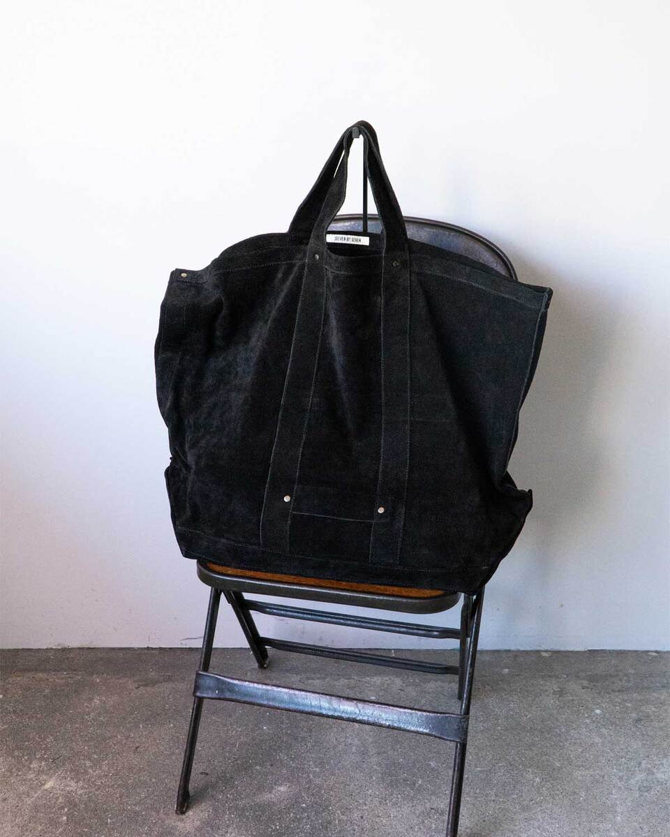 SEVEN BY SEVEN ( セブン バイ セブン ) LEATHER TOTE BAG -Cow split leather-"black" 1