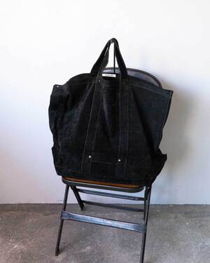 SEVEN BY SEVEN ( セブン バイ セブン ) LEATHER TOTE BAG -Cow split leather-"black"