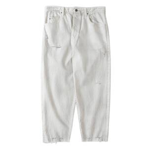SABY "TYPE01 DECADENT PROCESSING - 12.5oz Bingo Denime -"　ヴィンテージ ワイドテーパード ホワイトジーンズ - 画像1枚目
