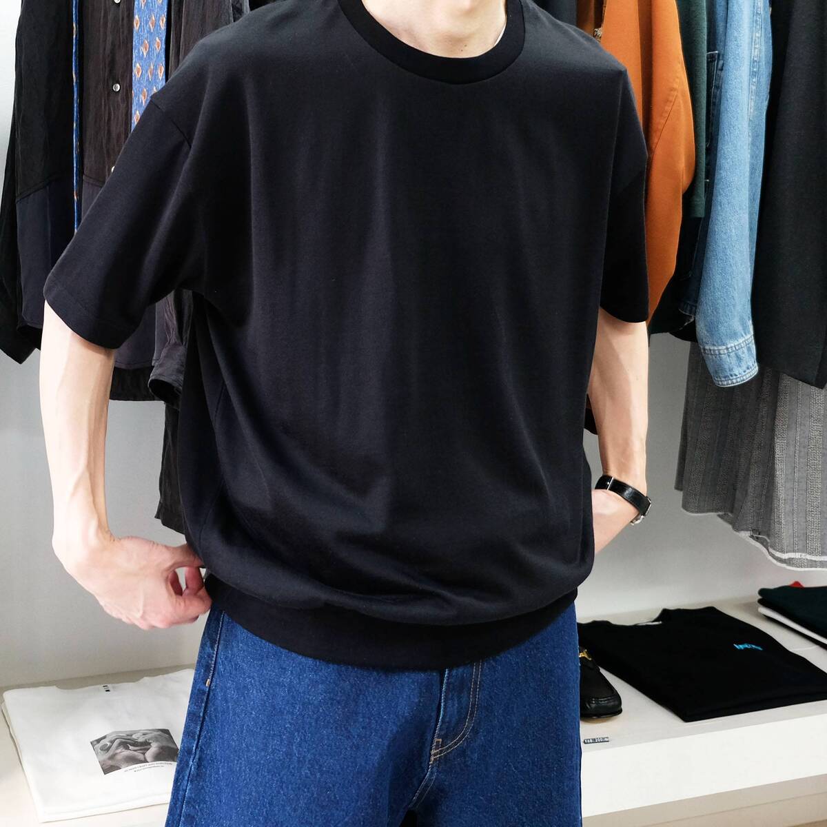 REVERBERATE "SPORT T-SHIRT" コットンレーヨン スウェットTシャツ - 画像2枚目