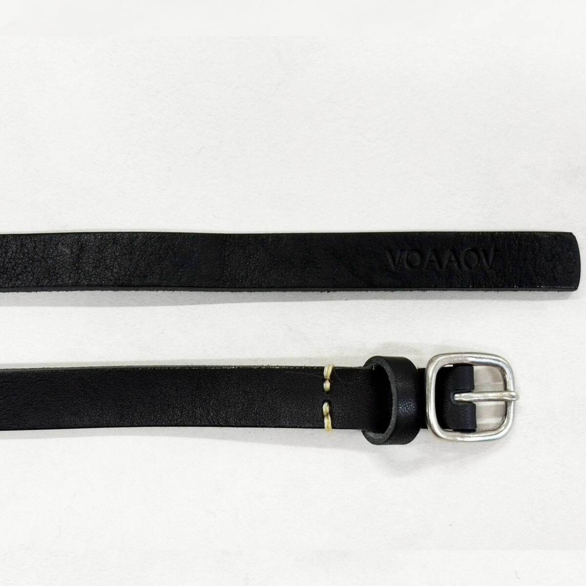 VOAAOV "LEATHER BELT" ハンドメイド ナローレザーベルト