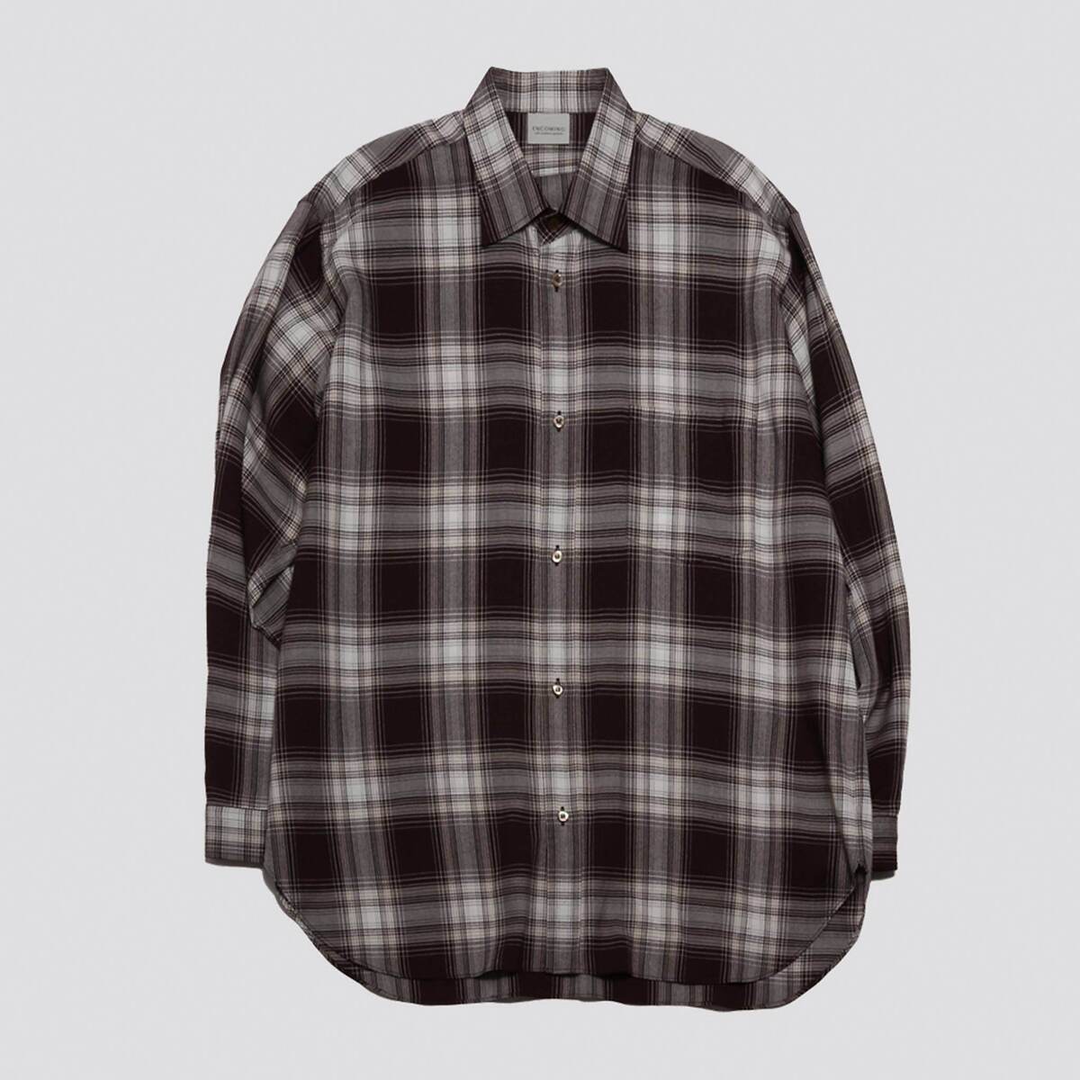 ENCOMING "CLASSIC LONG SLEEVE SHIRT" レーヨン チェックシャツ 1