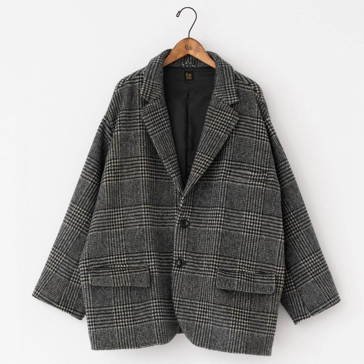 RYU "glen plaid 2B jacket" グレンチェック アンゴラウール テーラードジャケット
