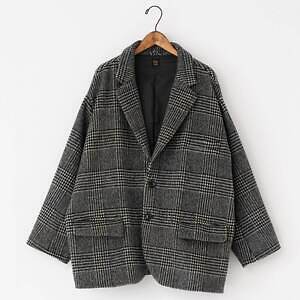 RYU "glen plaid 2B jacket" グレンチェック アンゴラウール テーラードジャケット - 画像1枚目