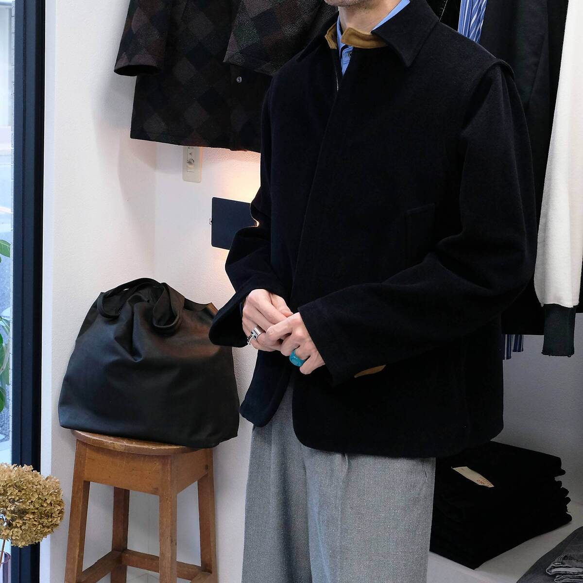 call "MELTON ZIPUP SHORT COAT" ベルベットメルトン ジップジャケット