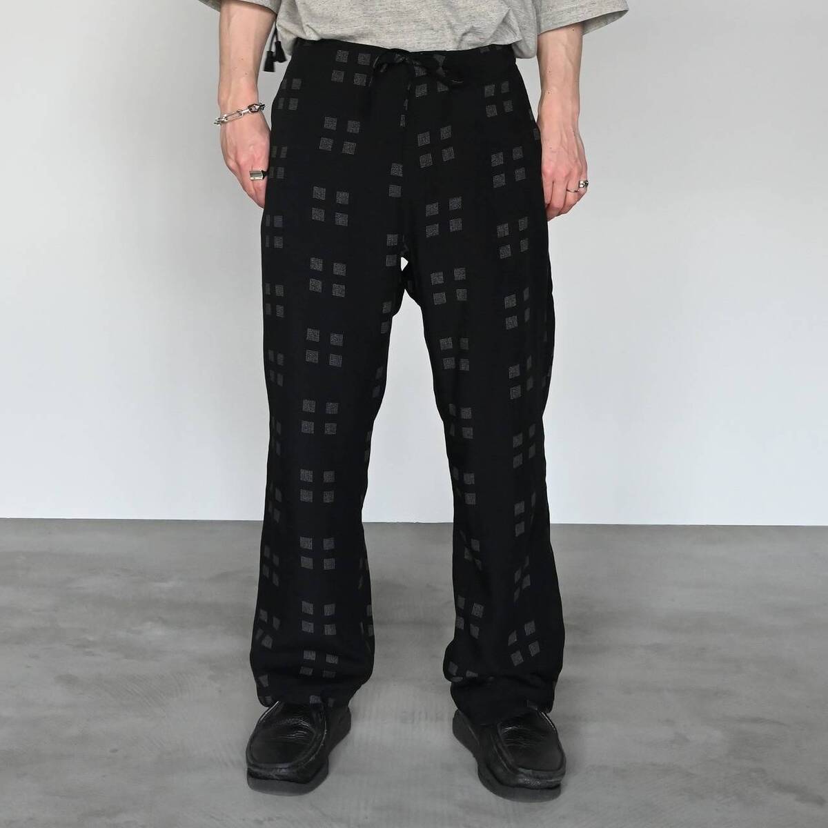 OLD JOE / ORIGINAL PRINTED EASY TROUSER (Square Dot)
