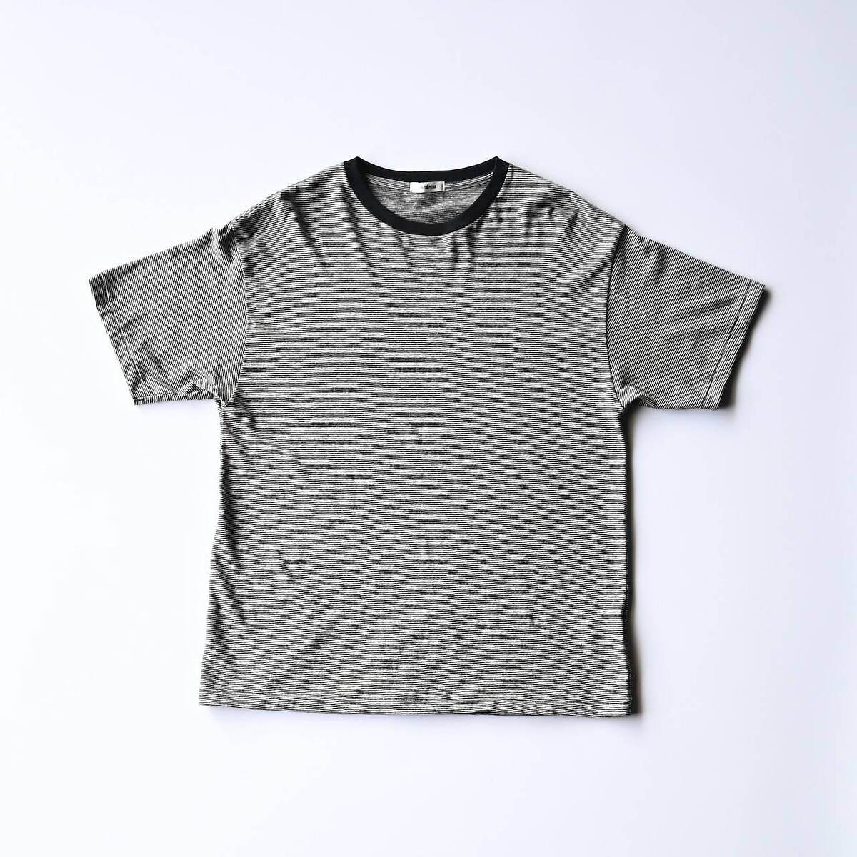 INTÉRIM(インテリム) / COTTON HEMP BORDER TEE 1