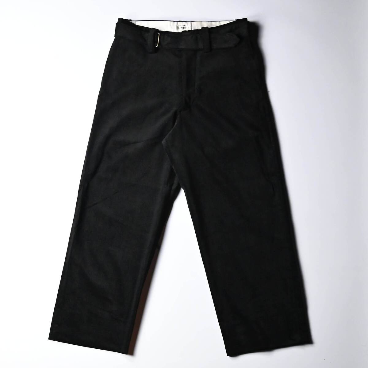 INTÉRIM / 9W LINEN COTTON CORDUROY BELTED MIL BAGGY TROUSER 1
