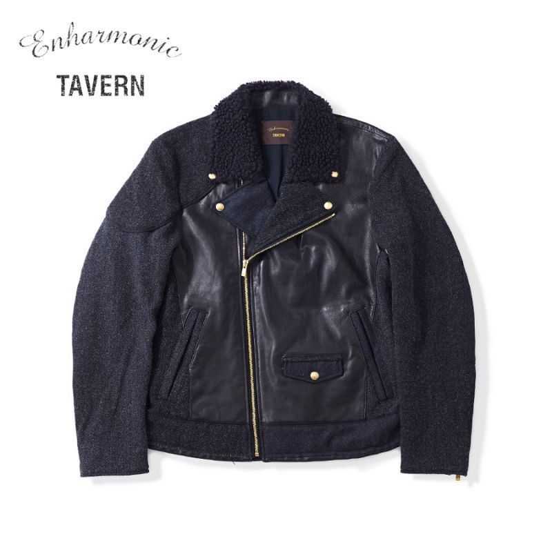 Enharmonic TAVERN Lithographic Leather Jacket 1