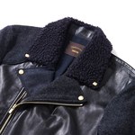Enharmonic TAVERN 製品染め レザージャケット Enharmonic TAVERN Lithographic Leather Jacket - ゲートの