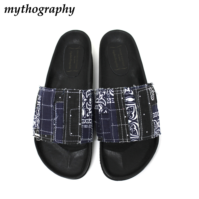 mythography  Patchwork Bandana Sandal -Navy - 画像2枚目