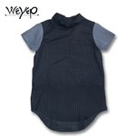 WEYEP Mock Neck Stripe Shirt 2