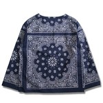 Working Class Heroes Bandana Key neck LS Doctor Shirt -Navy 2