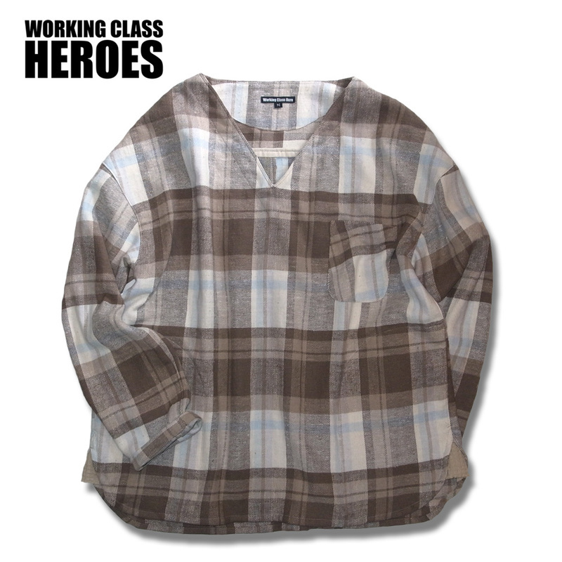 Working Class Heroes Bohemian Shirt -Brown - 画像1枚目