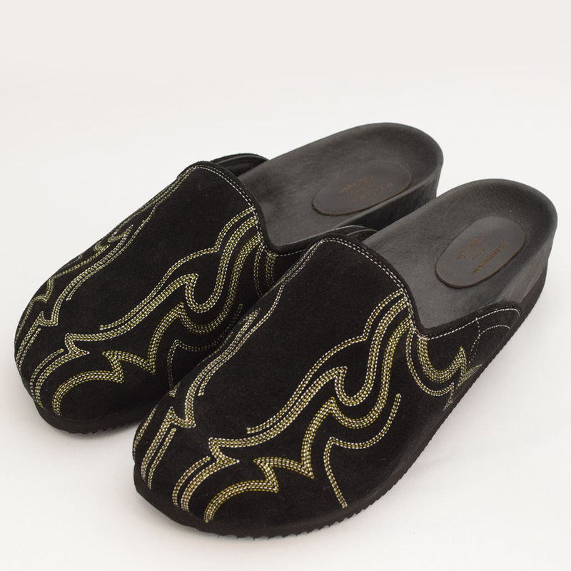 mythography myth178 Western Stitch Slippers -Black 1