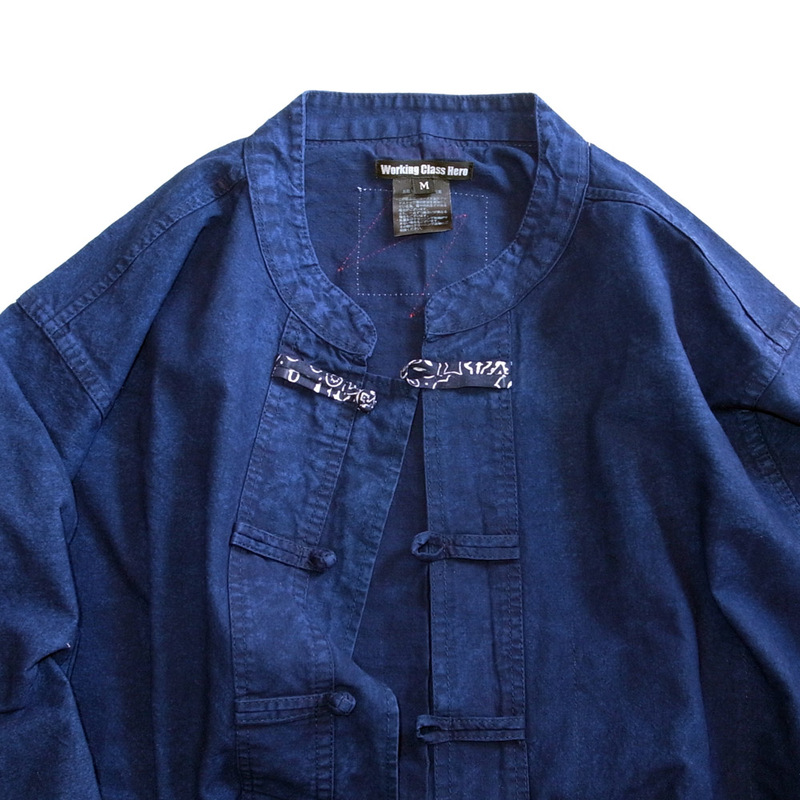 Working Class Heroes Remake China Shirt -Indigo - 画像2枚目