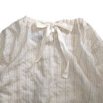 Working Class Heroes Ribbon Gather Neck Blouse -Stripe 3