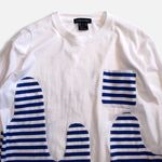 WCH Border Wave Patch LS T-Shirts -White 4