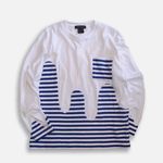 WCH Border Wave Patch LS T-Shirts -White 1