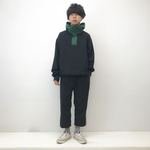 elephant TRIBAL fabrics / マウンテンパーカースウェット / ブラック×グリーン 3