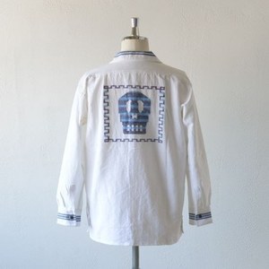 Long Sleeve Quetzal Shirt - Skull White - 画像2枚目