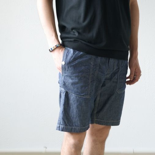 Fall Leaf Sprayer Pants 1/2 - 8oz Chambray【SASSAFRAS／ササフラス】 - 画像4枚目