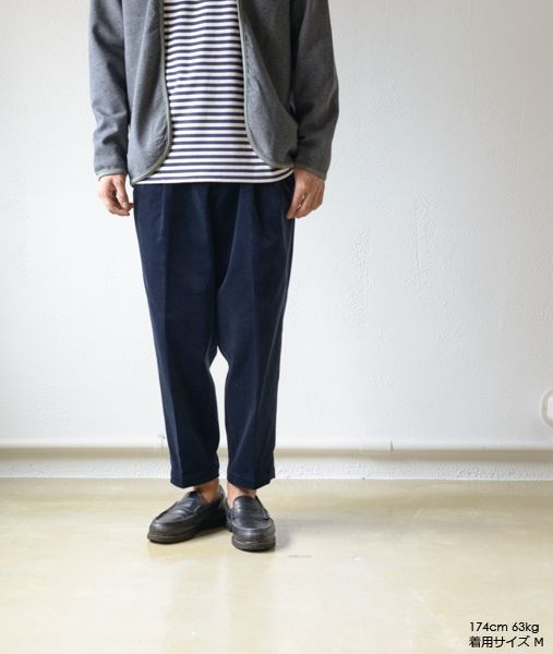 GULF STREAM PANTS Bar.8.1 - Corduroy - nvy【MOJITO／モヒート