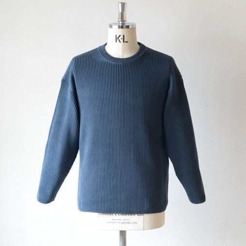 AURALEE SUPER FINE WOOL RIB KNIT P/O