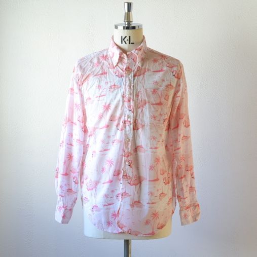 19C BD Shirt - Flamingo Print 【Engineered Garments】2018S/S - 画像1枚目