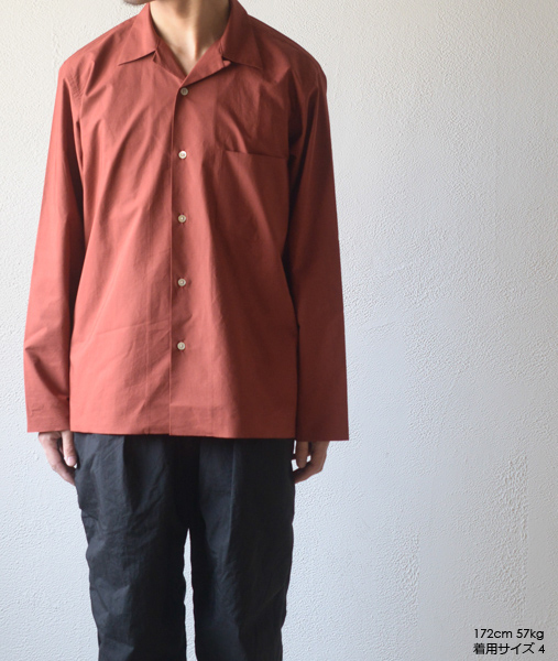 SELVEDGE WEATHER CLOTH SHIRTS - Brick Red【AURALEE】 - ドゥー ...