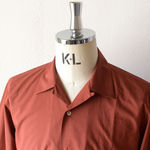 SELVEDGE WEATHER CLOTH SHIRTS - Brick Red【AURALEE】 2