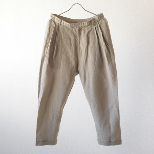 Tencel Linen Sarrouel Pants - Khaki【mando】 1