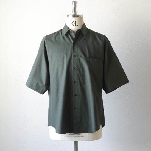 WASHED FINX TWILL HALF SLEEVED BIG SHIRTS - 【AURALEE】 1