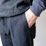 Slim Fit Cotton Cashmere Touch Geometric Pants【INCOTEX】 3