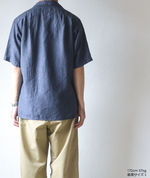 Camp Collar Short Sleeve Shirts - Navy【INDIVIDUALIZED SHIRT】 4