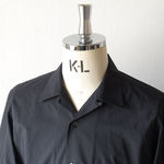 SELVEDGE WEATHER CLOTH SHIRTS - Ink Black【AURALEE】 3