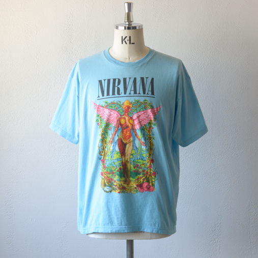 NIRVANA Printed T-shirt - Sax【THRIFTY LOOK】 - 画像1枚目