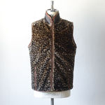 Shearling Vest - Leather Piping - Leopard【Needles】 1