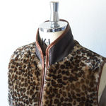 Shearling Vest - Leather Piping - Leopard【Needles】 3