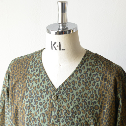 V Neck Army Shirt - Printed Flannel / Camouflage - Leopardo - 画像3枚目