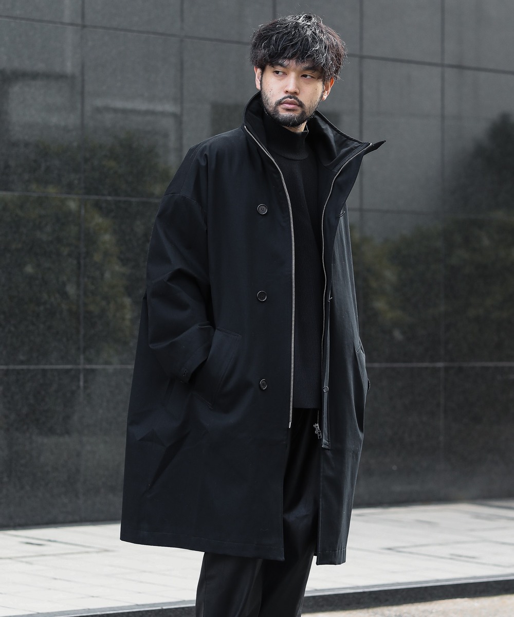 21AW mfpen エムエフペン Johnston Coat コート S 黒-