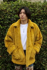 doublet HAND-PAINTED FUR JACKET(20AW04BL90)YELLOW style 3
