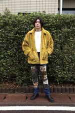 doublet HAND-PAINTED FUR JACKET(20AW04BL90)YELLOW style 2