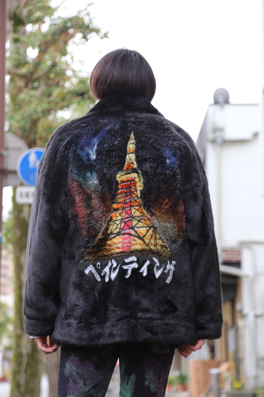 doublet HAND-PAINTED FUR JACKET ピエロ　タグ付き