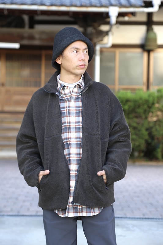 Graphpaper Wool Boa Zip-Up Blouson グレー